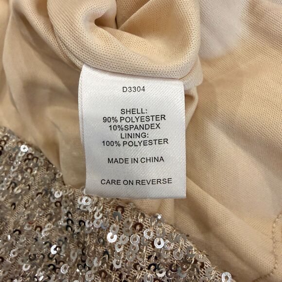 Alexia Admor 'Val' Sequin Long Sleeve Tie-Waist Mini Dress Size Large - Picture 9 of 12